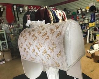 A wedding card collector in the shape of a mailbox!