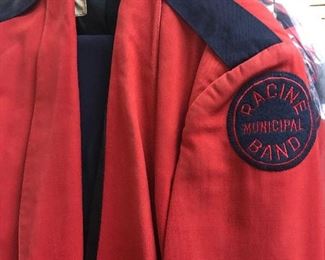 Vintage Racine Municipal Band uniforms.