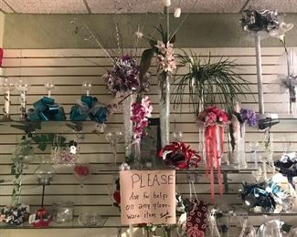 Wedding table decorations.