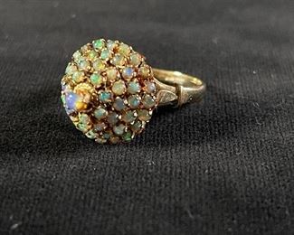 Opal cluster ring