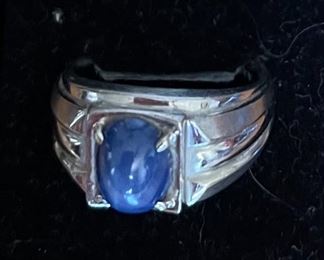 Blue Star Sapphire men’s ring