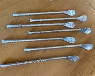 English Sterling mate’ tea straws