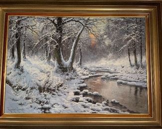 Hungarian artist, purchased in Malaga, Spain.  Example of his best works.  Approximately 30" x 40".