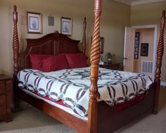 King Ornate Poster Bed