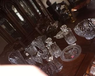 Crystal, stems, bowls, decanters