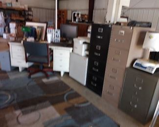 Numerous file cabinets