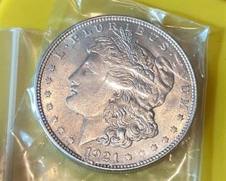 AU 1921 90% Silver 