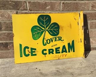 Clover Ice Cream  Vintage Sign 