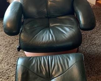 Popular style chair with ottoman to match