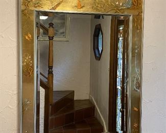 Wall Mirror with Asian Motif 