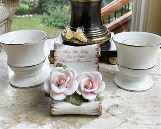 Candle Holders, Vintage Porcelain Figurine