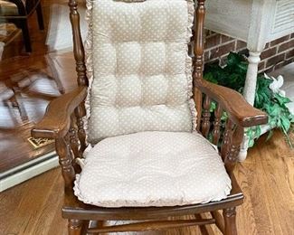 Vintage Rocking Chair / Rocker with Carved Details