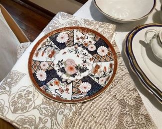 Japanese Porcelain Bowl, Table Linens