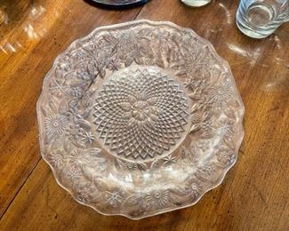 Pressed Glass Serving Platter