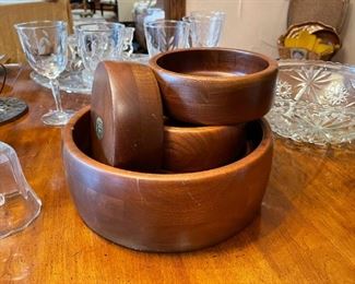 Wooden Salad Bowl Set