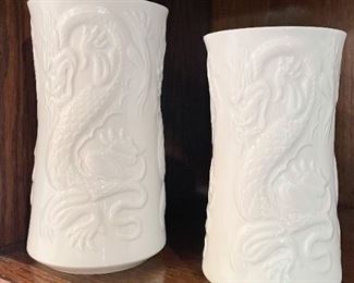 Coalport Bone China Dragon Vases