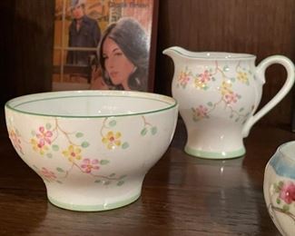 Vintage China Open Sugar & Creamer 