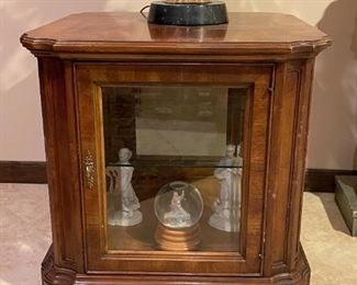 Vintage Display Cabinet End Table