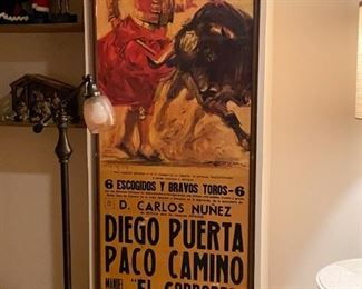 Large Bull Fighting Poster - No Glass