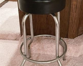 Chrome & Black Bar Stool (1)