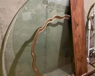 Round Glass Table Top, Brass Framed Glass Table Top, Etc.