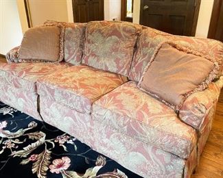 3-Seat Sofa with Palm Trees Upholstery