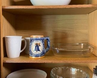 Mixing Bowls, Casseroles, Mugs, Liberty Bell Stein