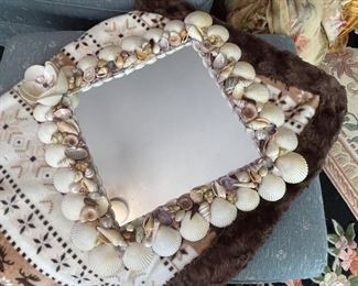 Shell Framed Mirror, Throw Blanket