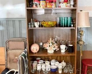 Tall Bookshelf / bookcase, Folding Chairs