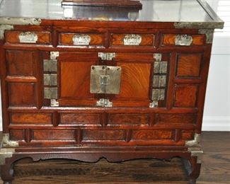 Stunning Detail on the Antique Chest. 36"w x 30"h x 16"d