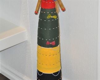 African Ceremonial Beaded Ndebele Doll, 34"h