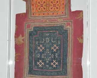 Ancestral Tibetan Textile Framed in Acrylic Shadow Box, 24" x 34"