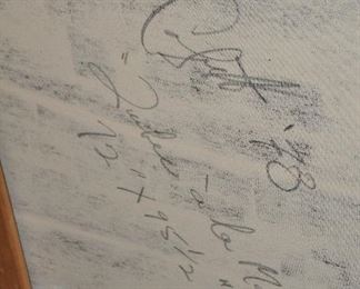 Artist Signature on the Back of the Stretched Canvas