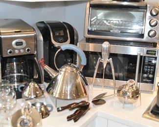 Small Appliances by Cuisinart, Keurig, Black & Decker, Nutribullet and Alessi Teakettle with Cream/Sugar