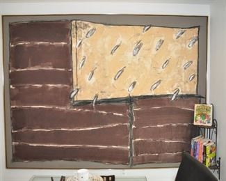 Spectacular Large Canvas "Quebec A La Moda" by Tony Calzetti. 72" x 76"