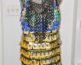 One of a Kind Metal Art Dress Form, "Camera Ready!"