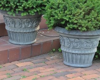 There are 6 Resin 18" Planters with Shrubs available!