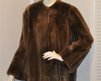 Sheared Mink Swing Coat, Sz.L, from Robert Mann Furs