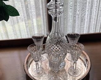 WATERFORD DECANTER AND GLASSES