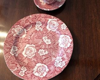  SET OF PLATES AND CUP AND SAUCER ONLY VICTORIAN CHINTZ BURLEIGH