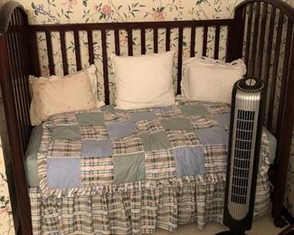 BABY CRIB AND FAN
