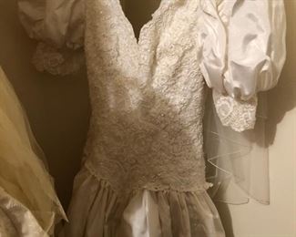 WEDDING GOWN AND VEIL