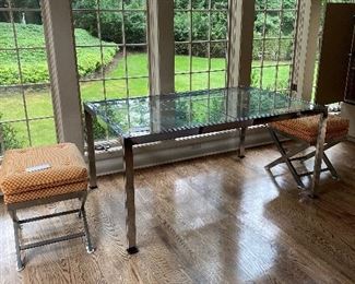 CHROME AND GLASS IN THE STYLE OF MIO BAUGHMAN