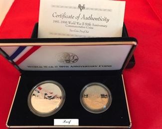 WWII Silver Proof Coins