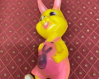 Vintage Plastic Easter Bunny Candy Container