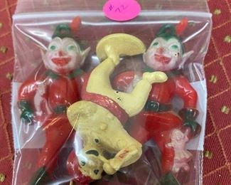 Vintage Plastic Christmas Pixies