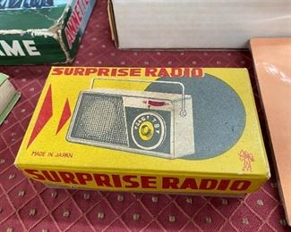Tin Litho Surprise Radio in Box (Made in Japan)