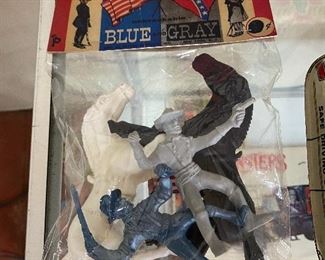 Vintage Blue and Grey Soldiers in Original Package
