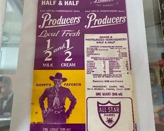 All-Star Dairy Hopalong Cassidy Half and Half Container