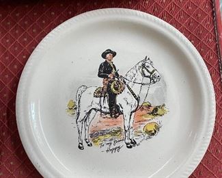 Old Hopalong Cassidy Dinner Plate